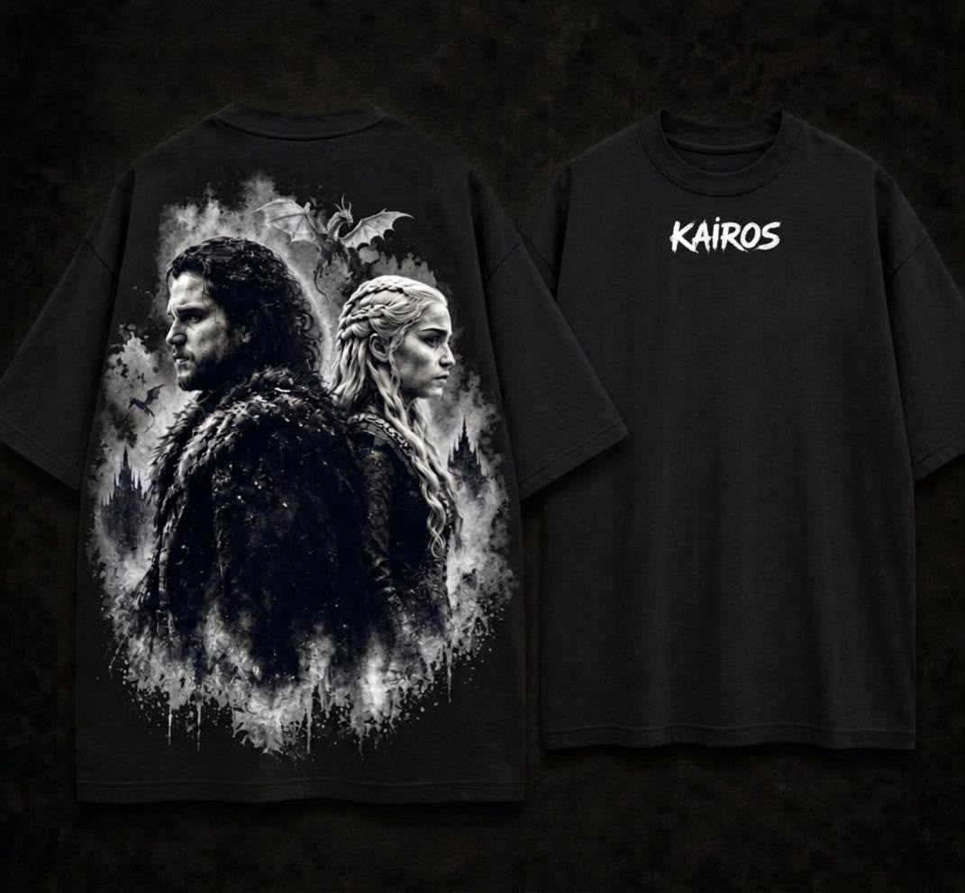 KAIROS Box Fit Graphic Tee — Ice & Fire